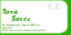 nora barcs business card